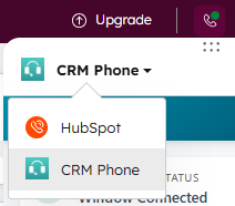 Click-to-call dropdown in HubSpot
